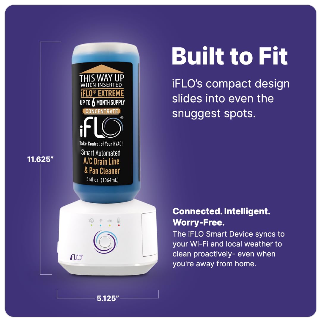 iFLO Smart A/C Drain Line Cartridge - Enzymatic Formula


