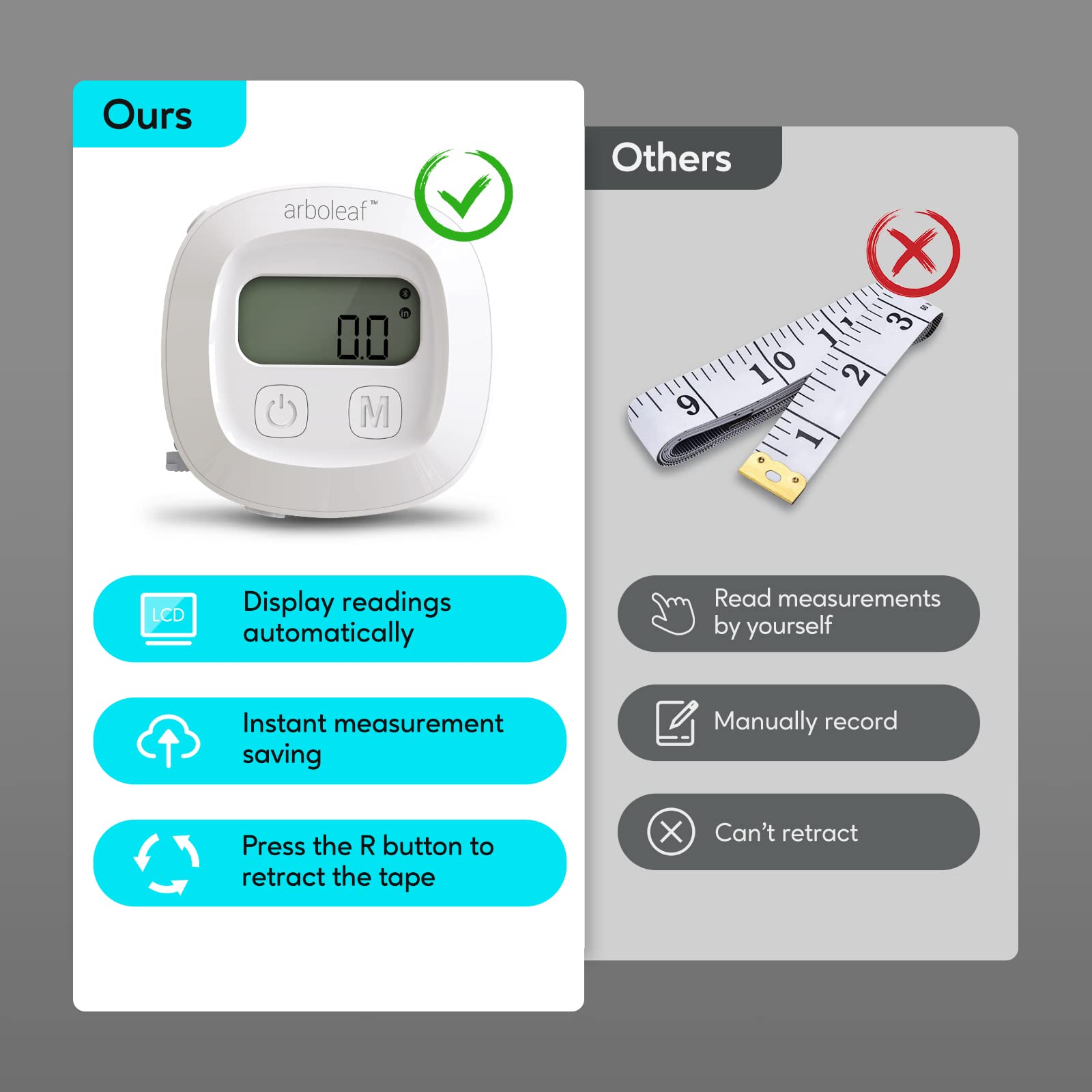 Arboleaf Digital Body Measuring Tape


