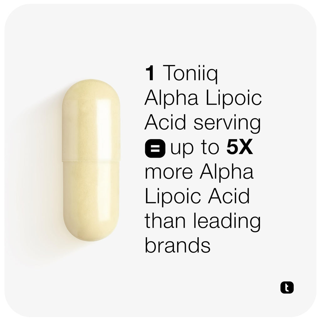 Toniiq Alpha Lipoic Acid Capsules — Ultra High Purity

