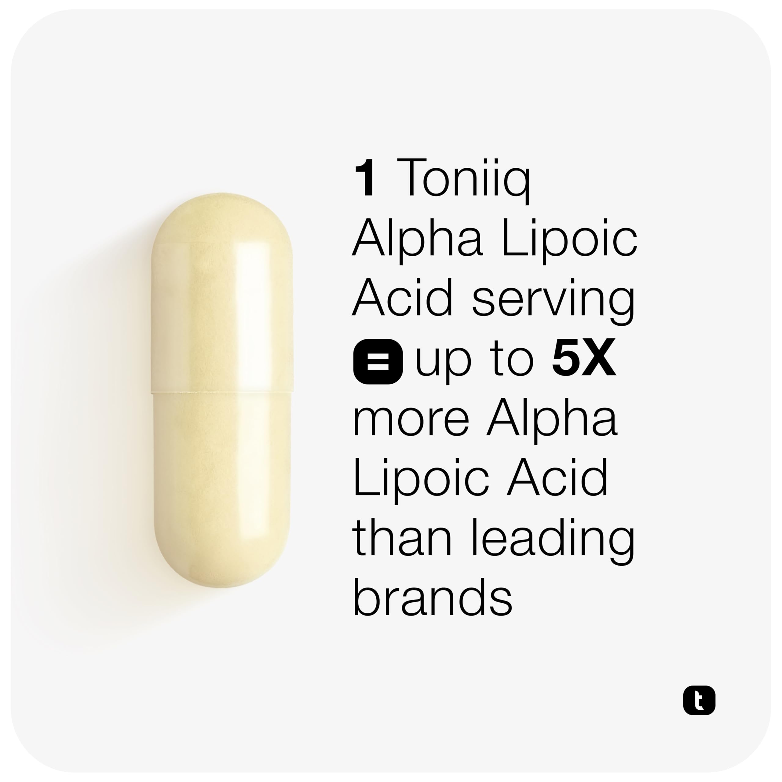 Toniiq Alpha Lipoic Acid Capsules — Ultra High Purity

