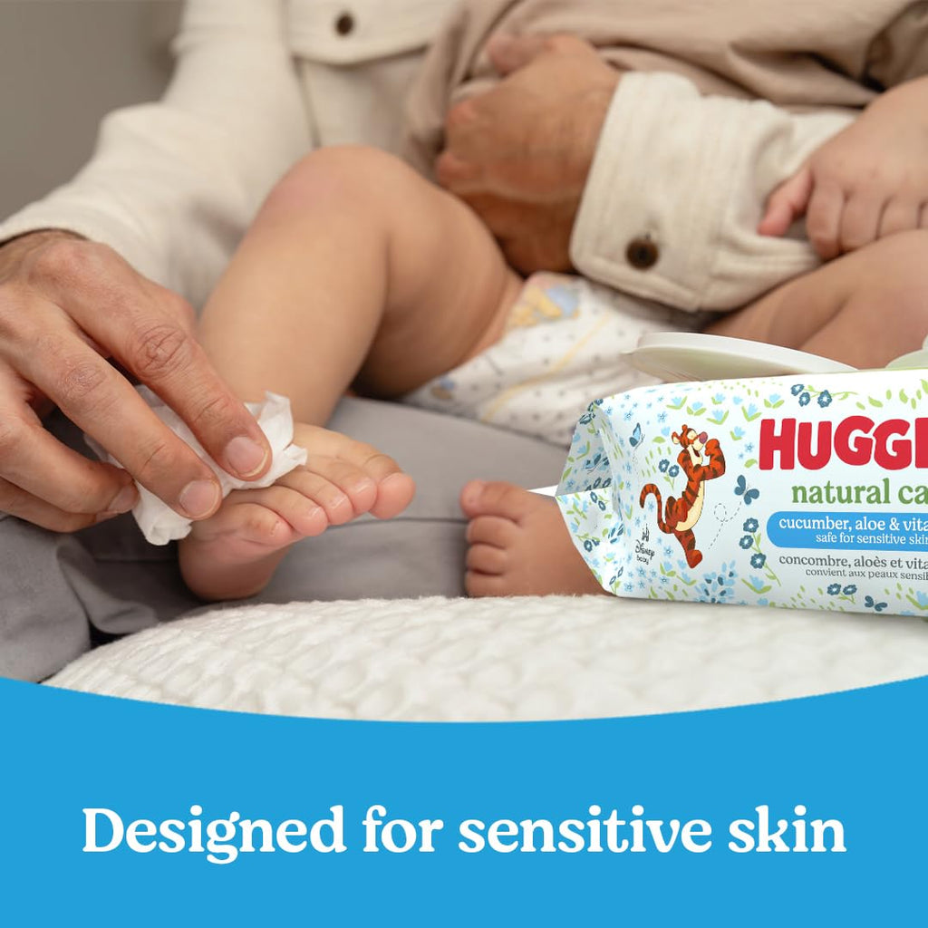 Huggies Natural Care Baby Wipes Cucumber Aloe Vitamin E

