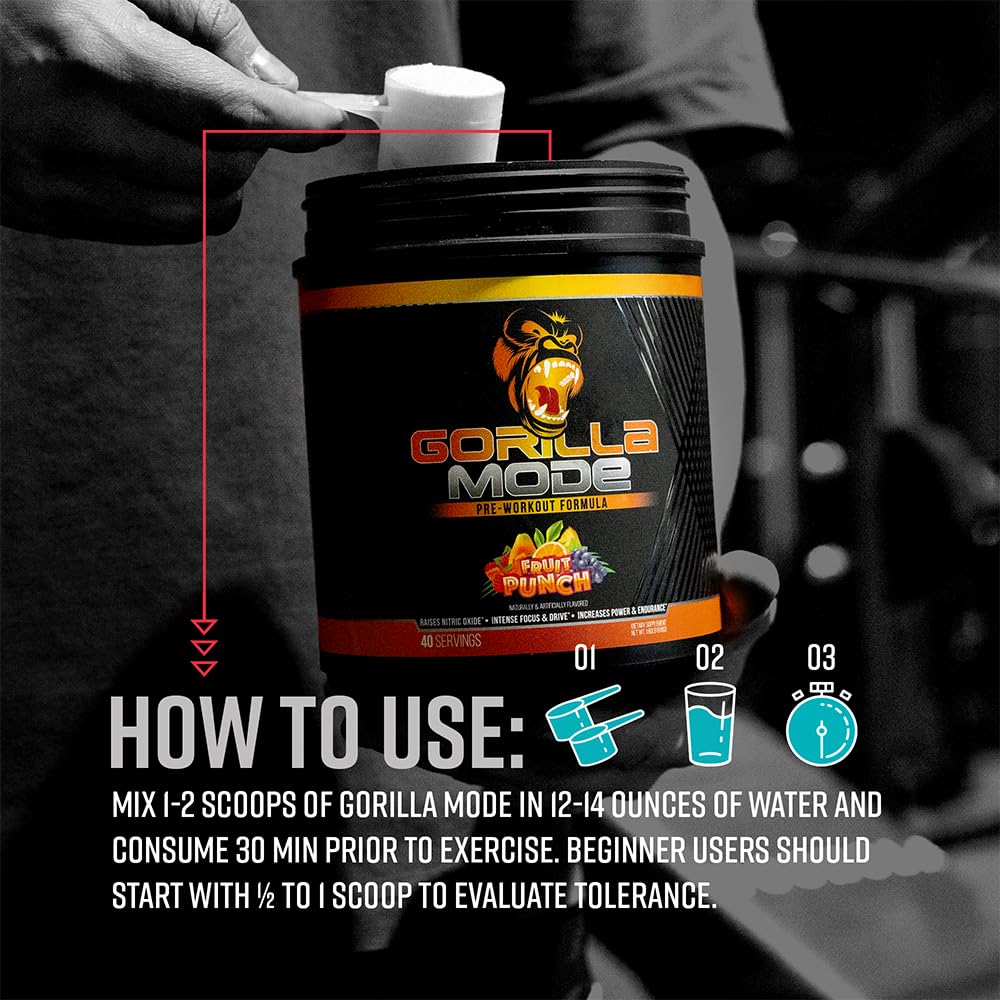 Gorilla Mode Pre Workout | High-Potency Pumps & Focus

