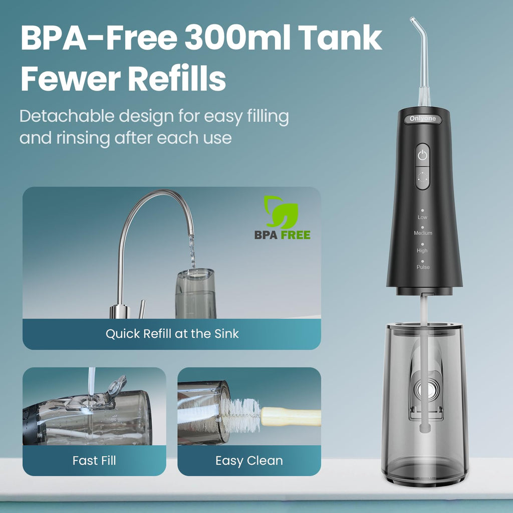 Onlyone Cordless Water Flosser with Adjustable Pressure

