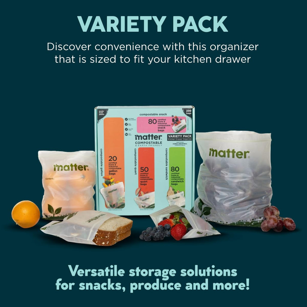 Matter Compostable Kitchen Bags | BPI & TUV Certified

