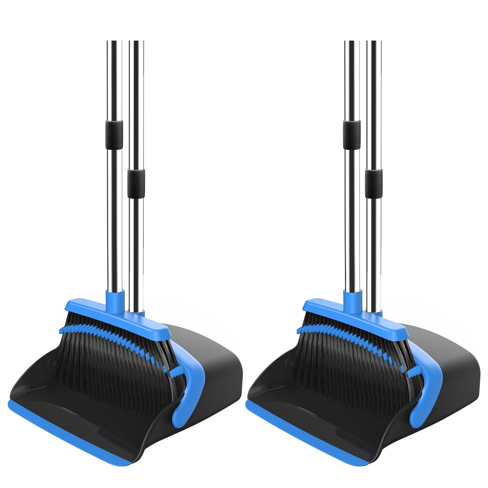 NACENA Broom and Dustpan Set with 52-in Adjustable Handle for Home Kitchen Office