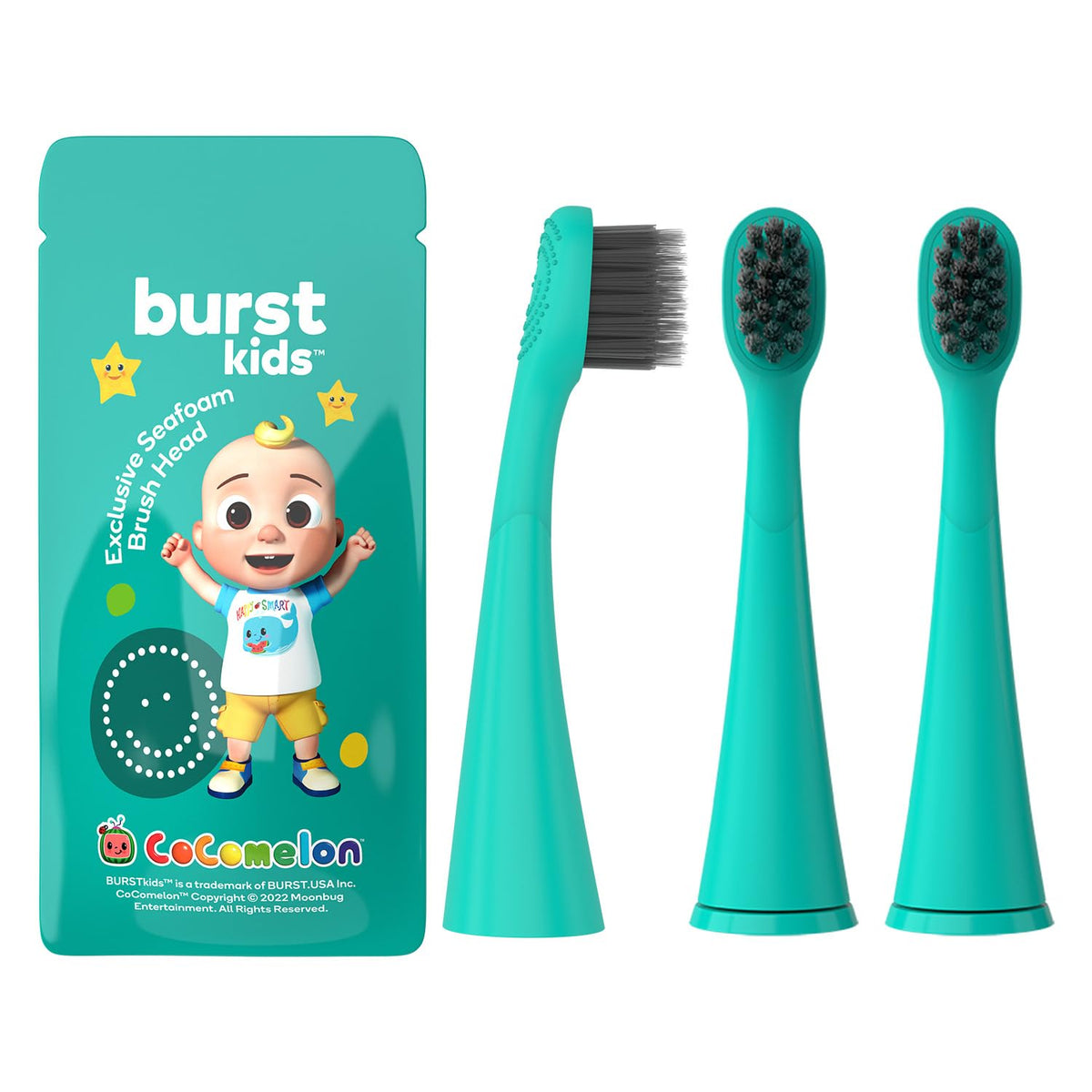 BURST Replacement Heads for Kids Electric Toothbrush — Ultra Soft Bristles