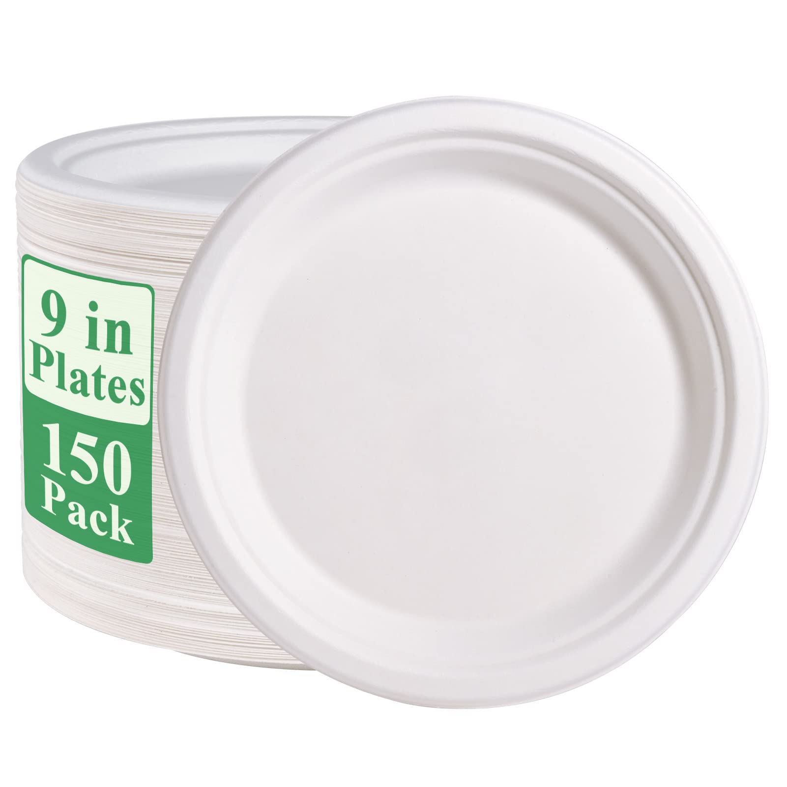 Vplus Bagasse Paper Plates – Compostable Heavy-Duty

