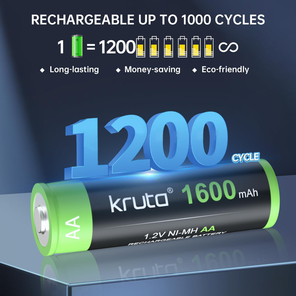 Kruta Rechargeable Batteries for Outdoor Lights

