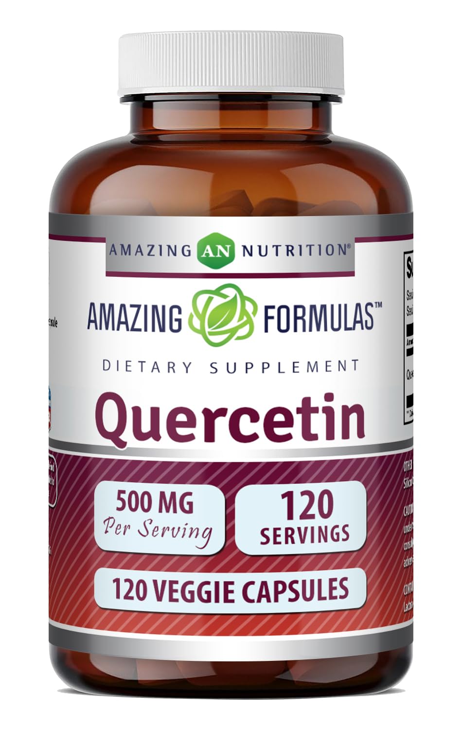 Quercetin 500 mg Veggie Capsule | Amazing Formulas

