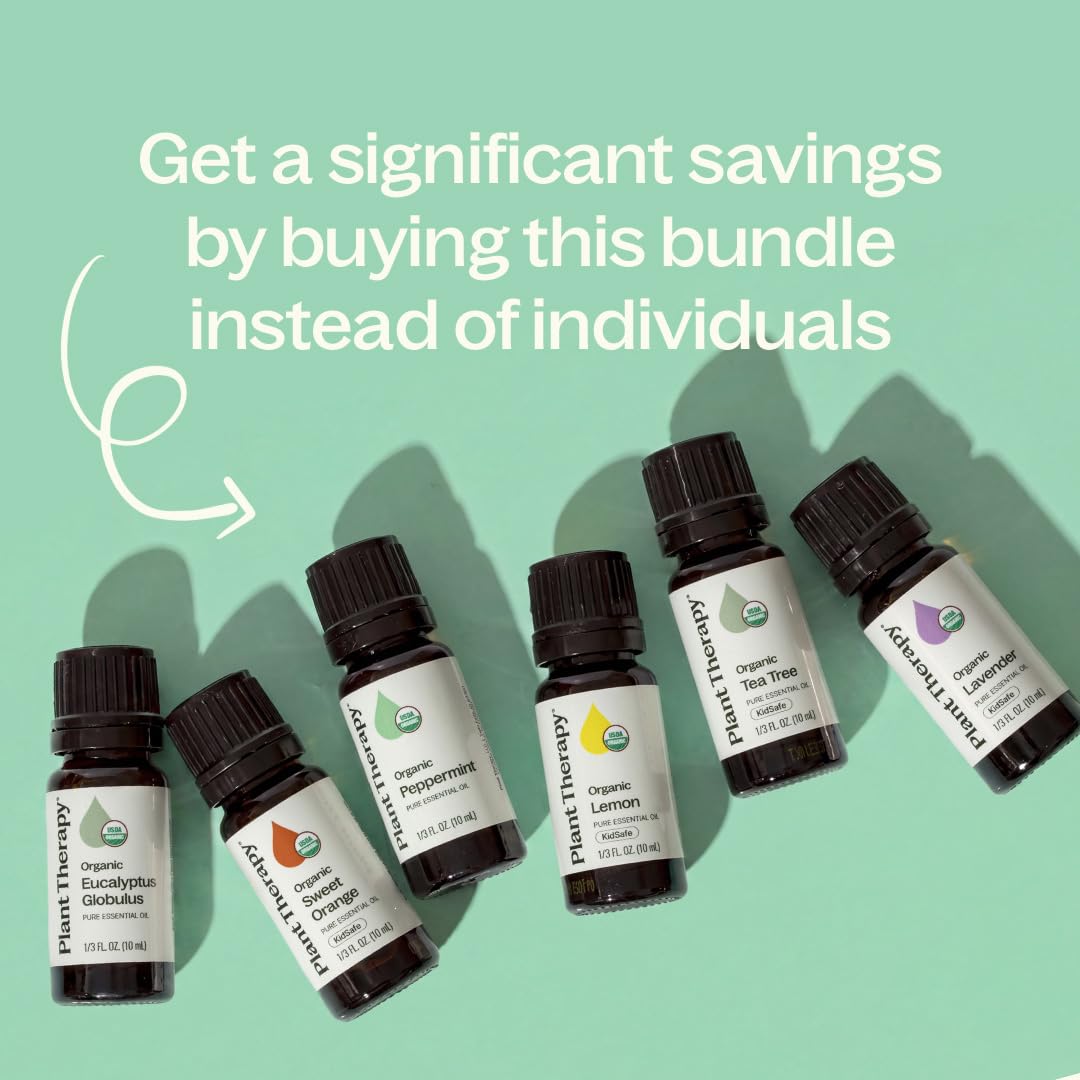 Plant Therapy Organic Essential Oil Set | Therapeutic Grade

