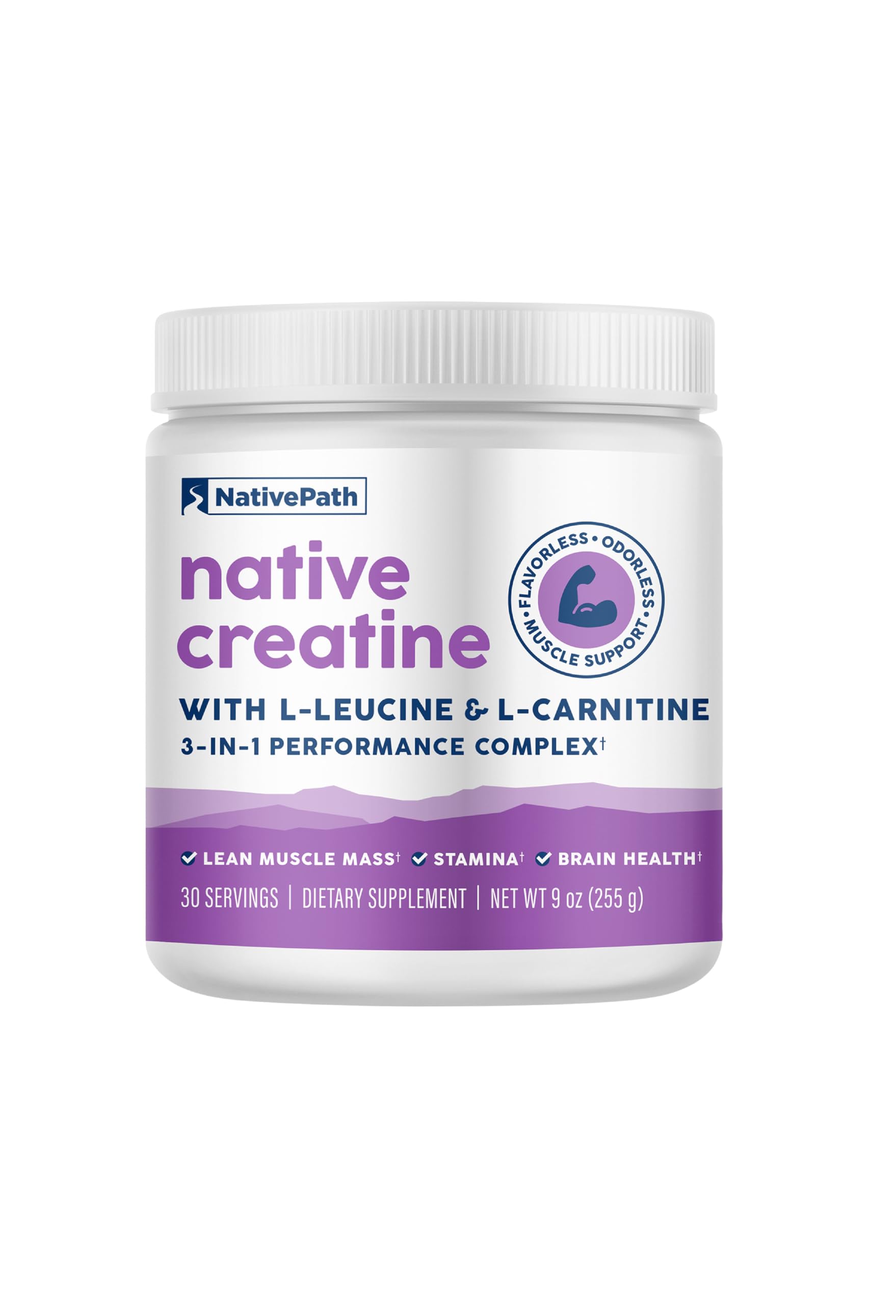 NativePath Creatine Monohydrate Powder L-Leucine L-Carnitine

