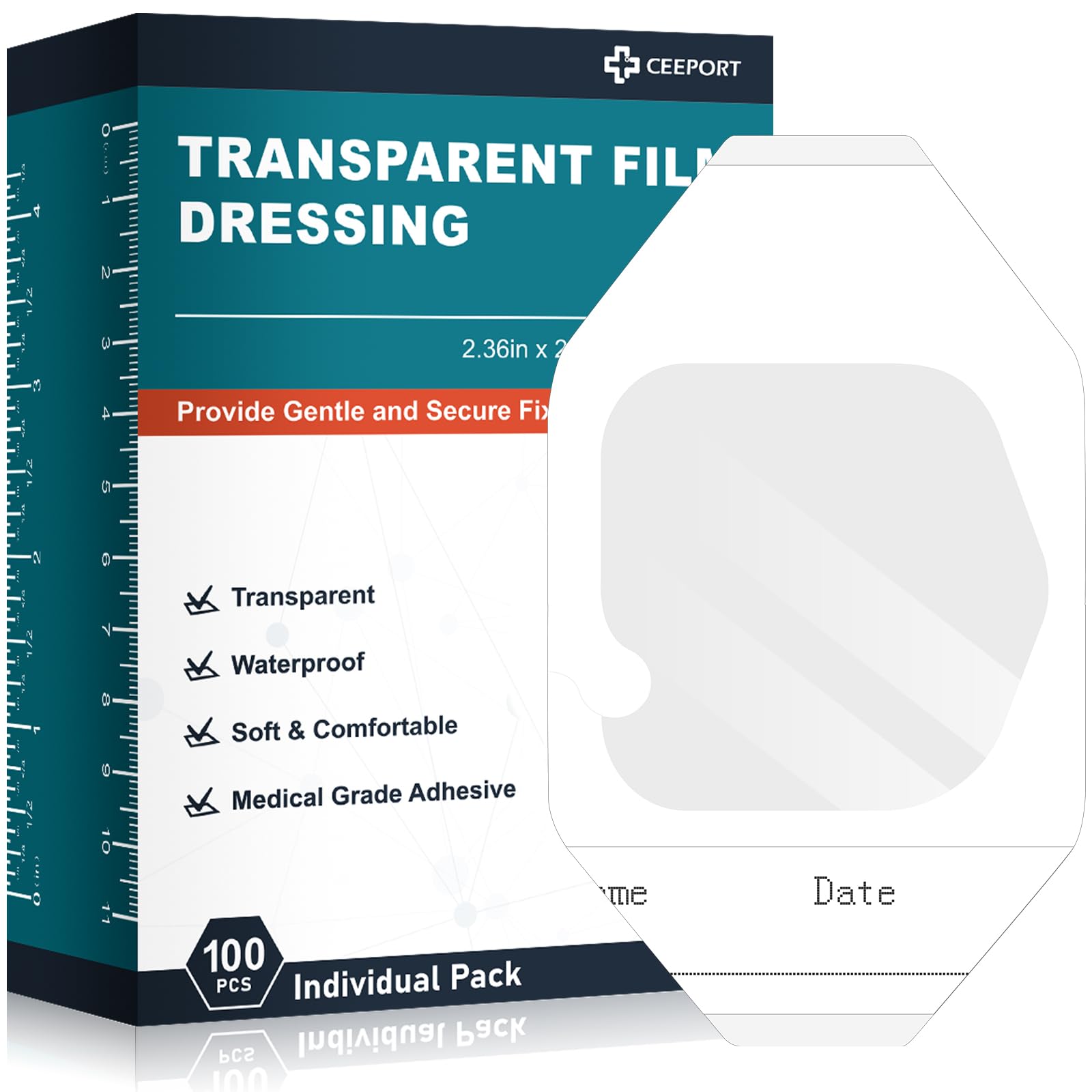 Ceeport Transparent Film Dressing – Waterproof Wound Patches for Post-Surgical Care