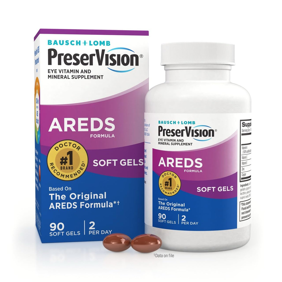 PreserVision AREDS Eye Vitamins by Bausch and Lomb – Eye Health Supplement