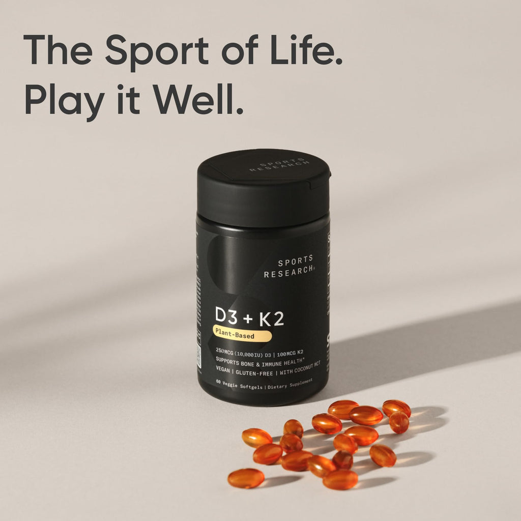 Sports Research Vitamin D3 + K2 Plant-Based D3 + MK-7

