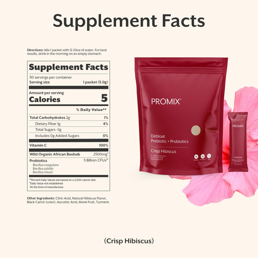 ProMix Debloat: Prebiotic & Probiotic Immune Support

