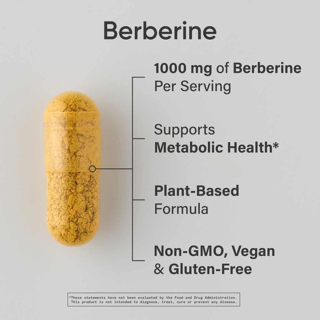 Sports Research Berberine 1000 mg Veggie Capsule - Vegan

