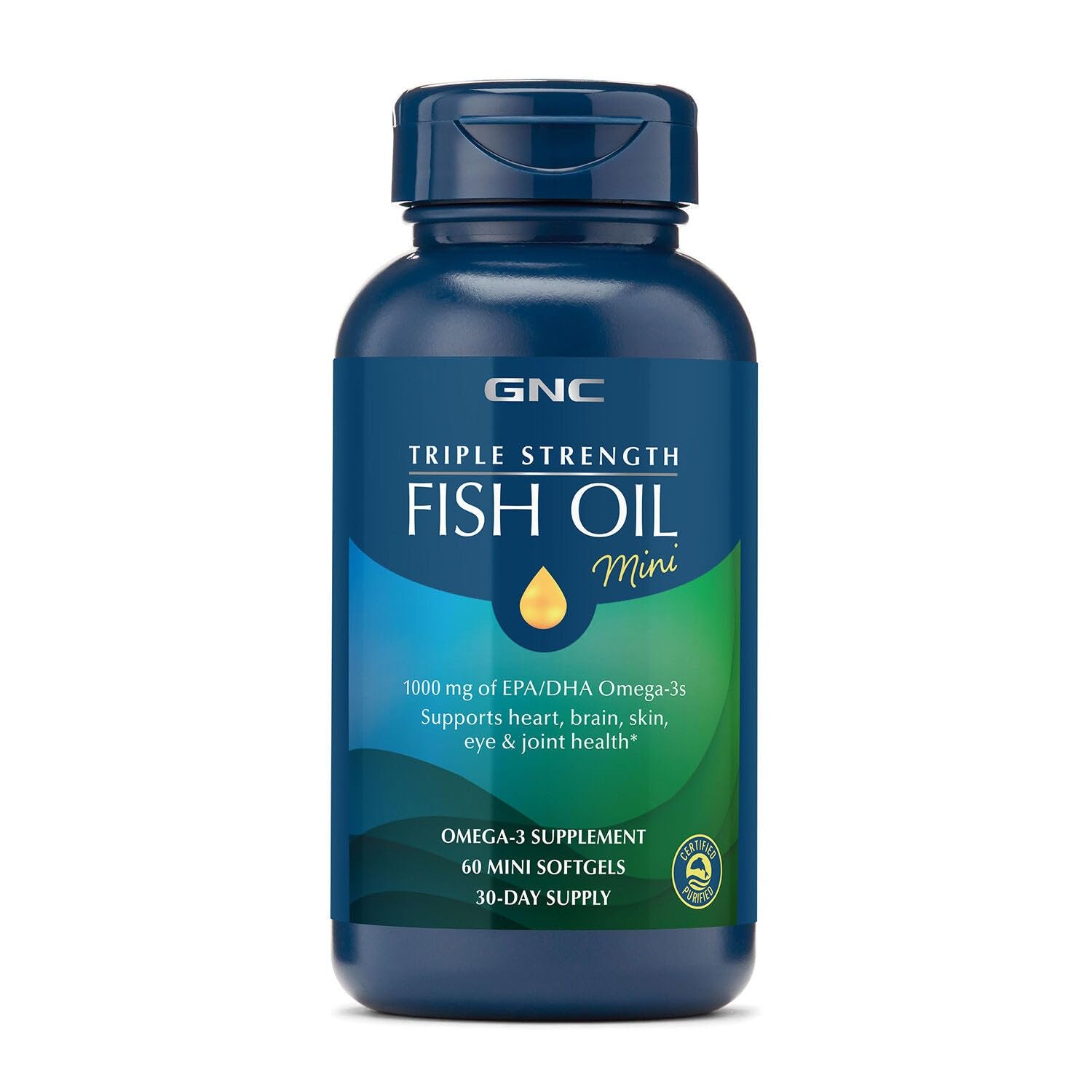 GNC Fish Oil Triple Strength Mini Omega-3 for Heart & Brain
