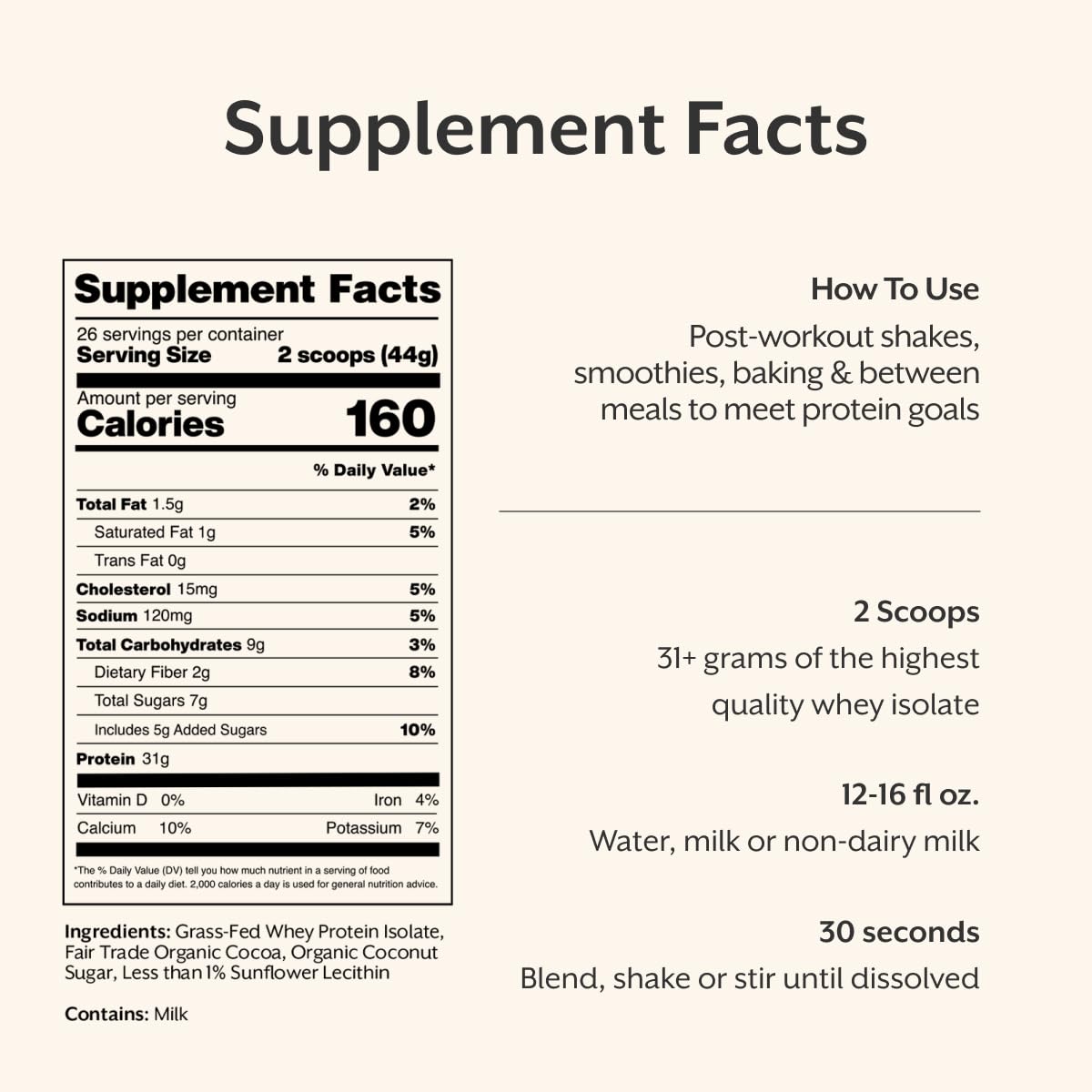 Promix Grass-Fed Whey Protein Isolate Powder

