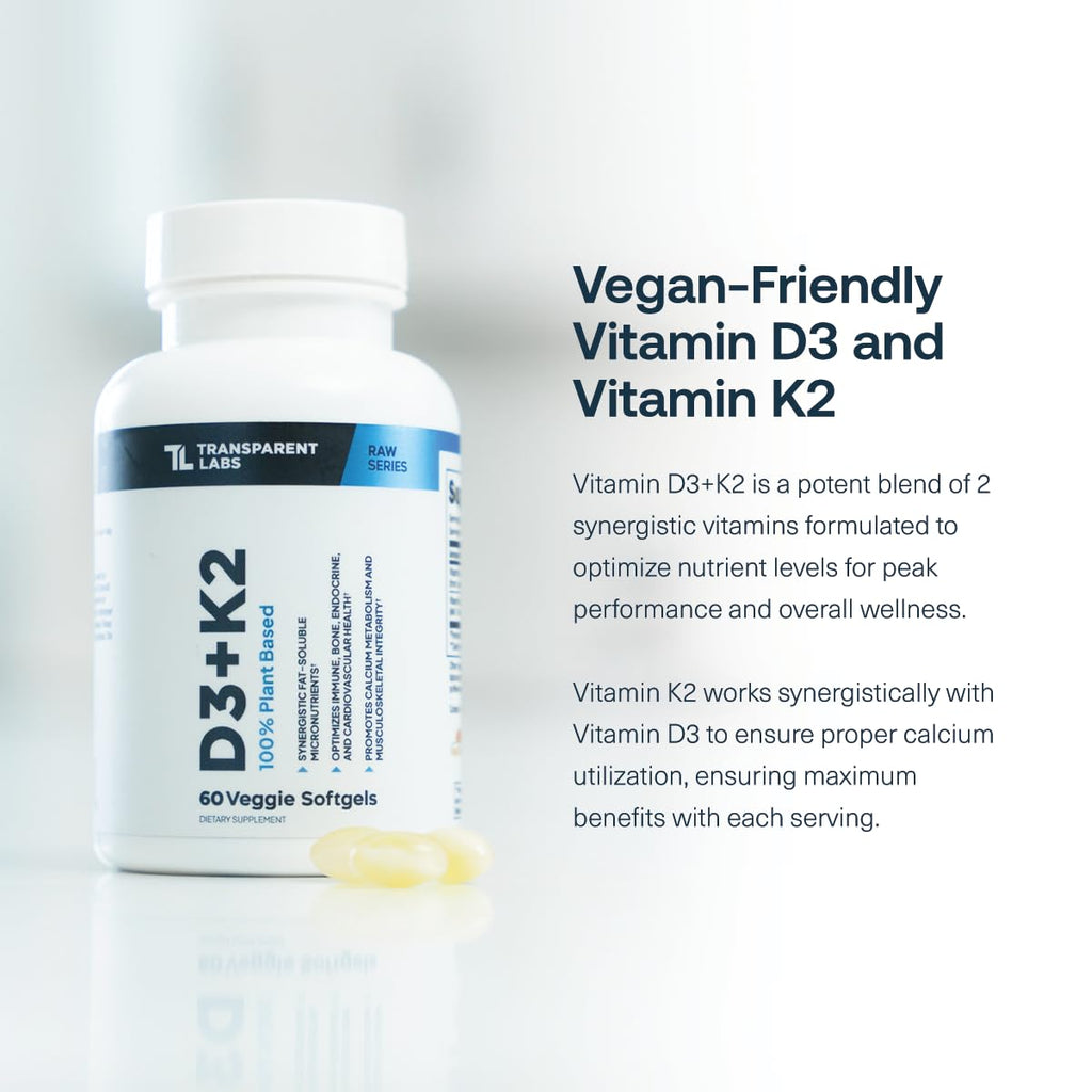 Transparent Labs Vitamin D3 K2 Supplement | Immune & Bone

