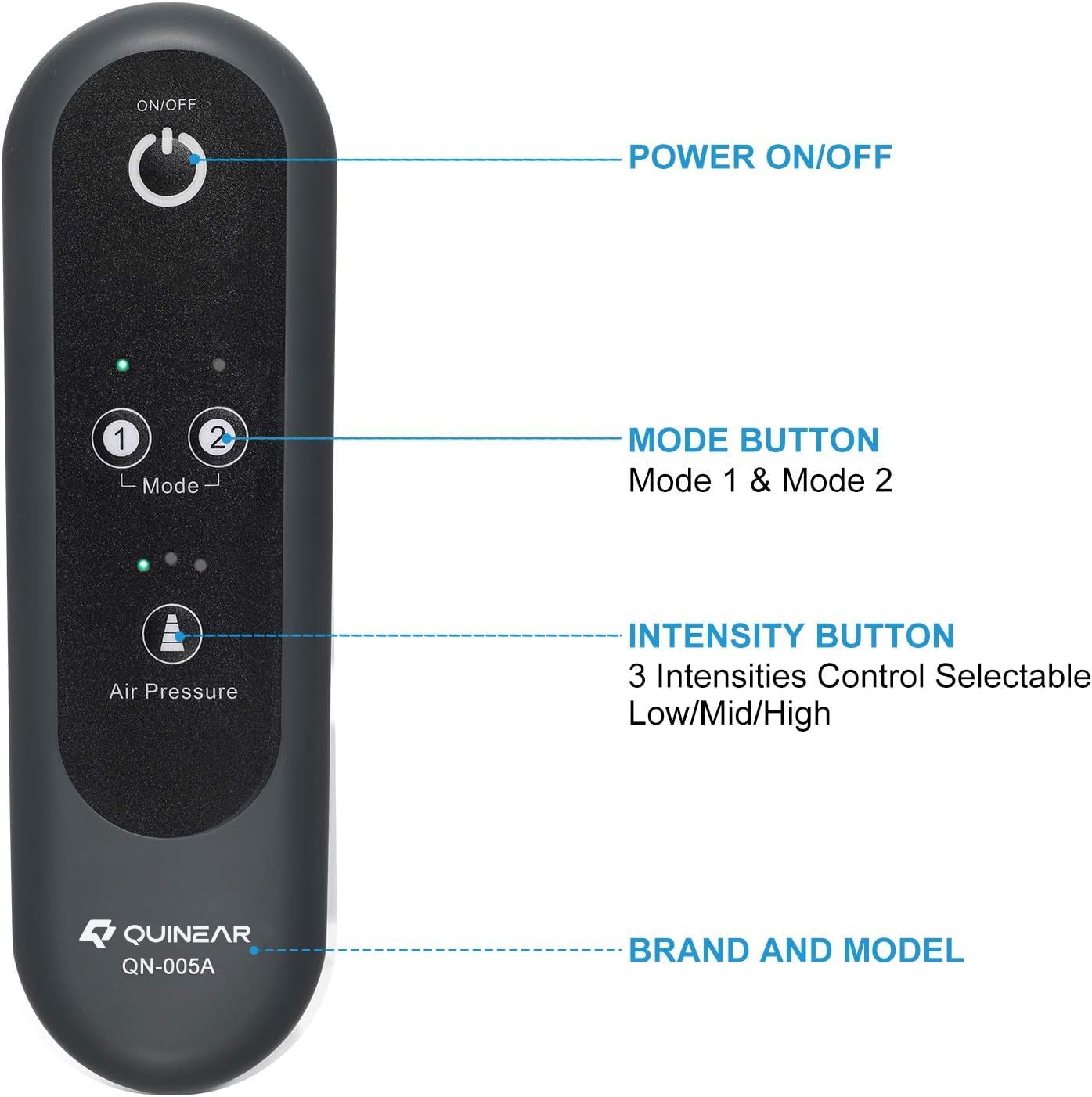 QUINEAR Air Compression Leg Massager - Circulation Relief

