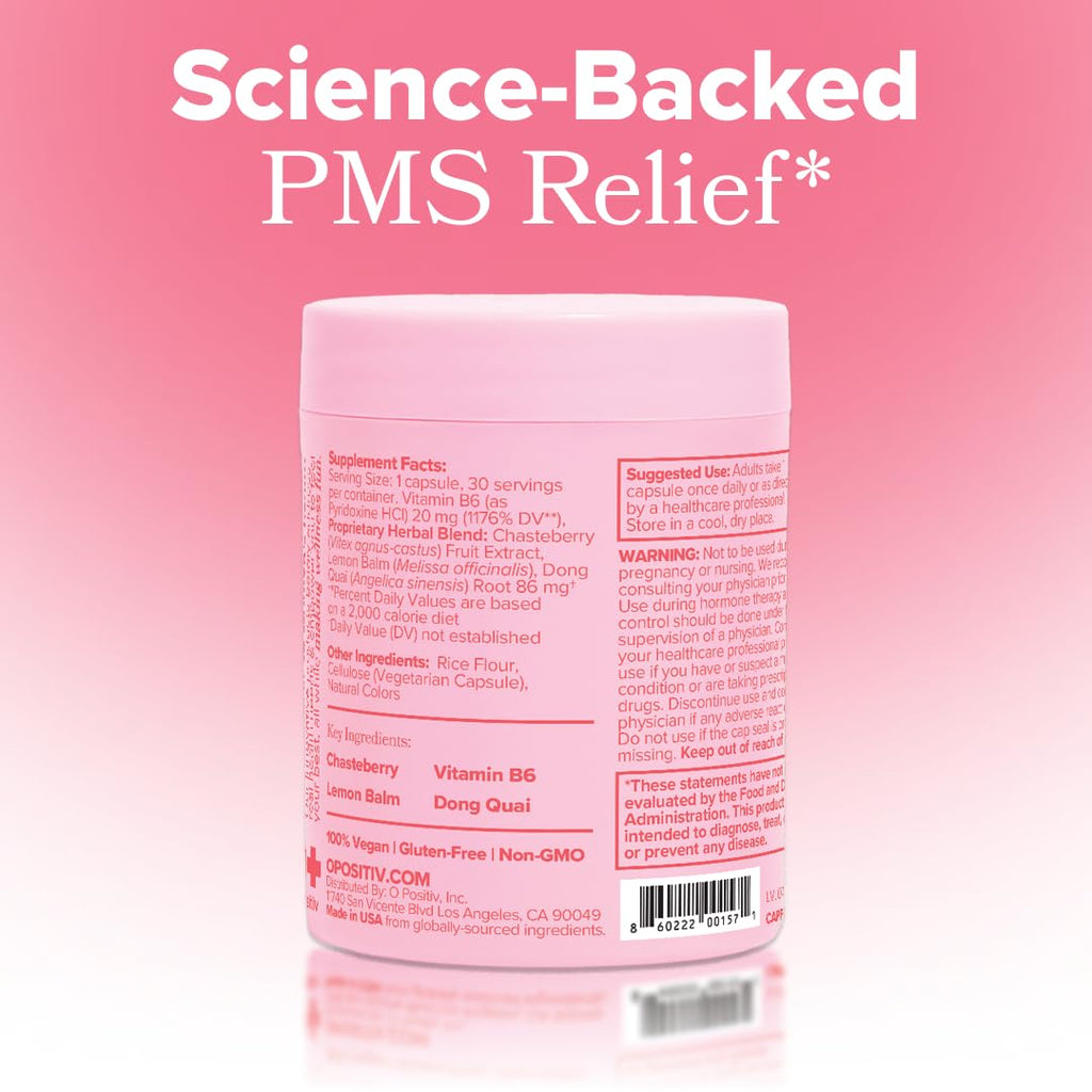 O Positiv FLO PMS Vitamins for Women | Plant-Based Relief


