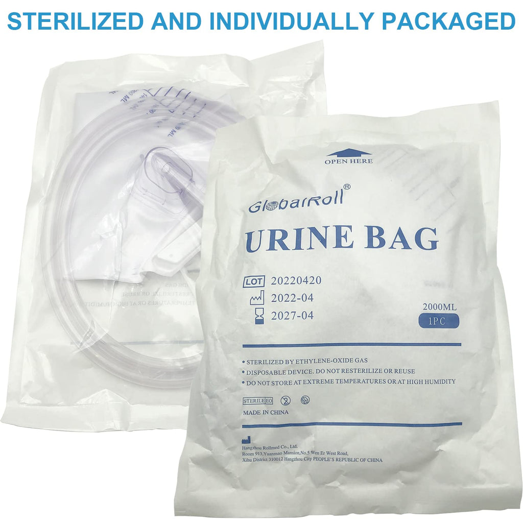 Urinary Drainage Bag with Anti-Reflux Chamber - Medical-Grade

