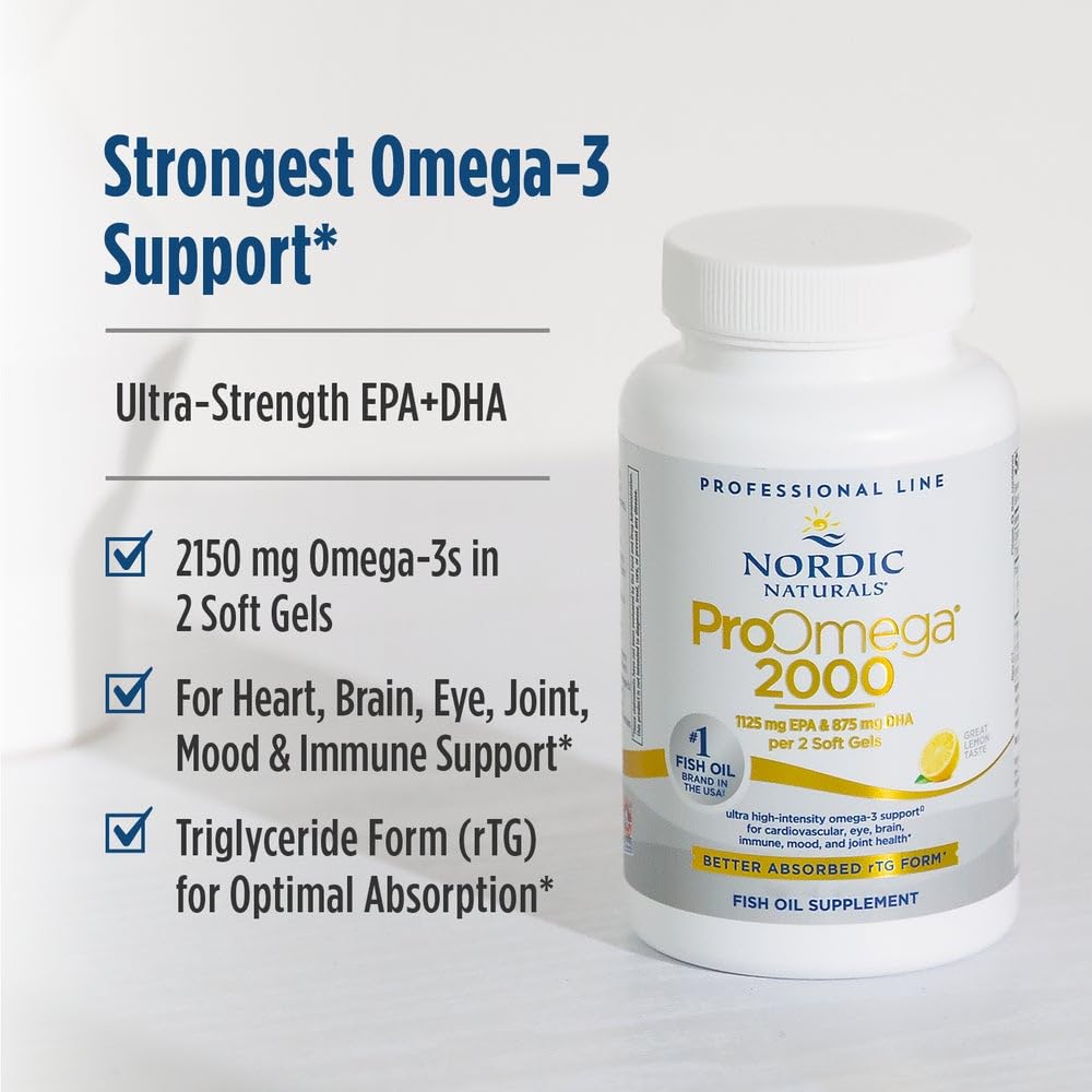 Nordic Naturals ProOmega 2000 Lemon Omega-3 Soft Gels

