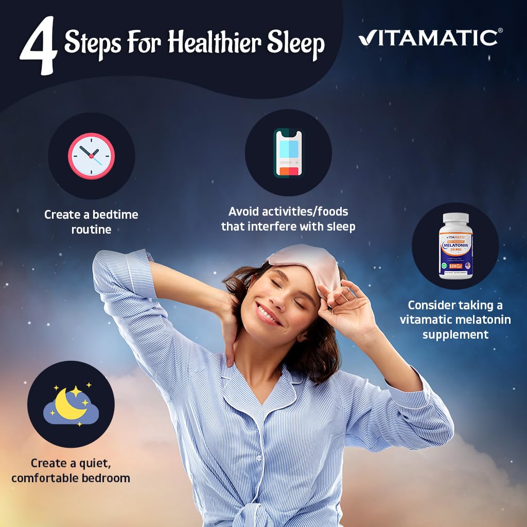 Vitamatic Melatonin Sleep Support Tablets – Vegetarian

