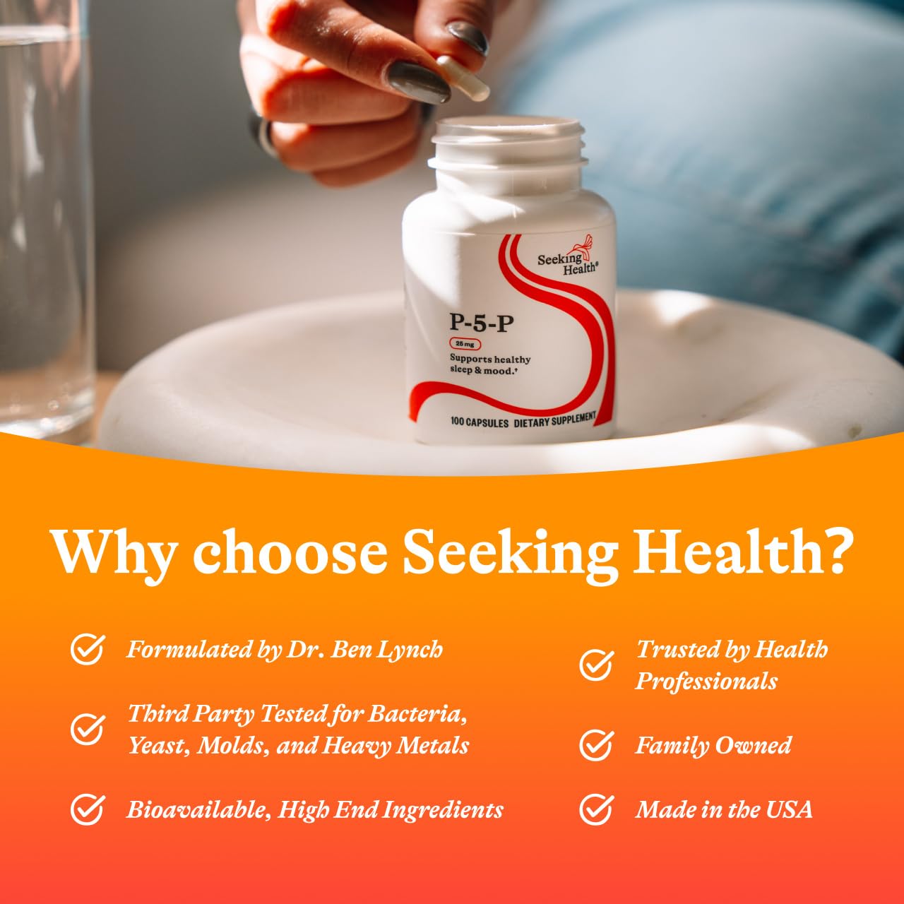 Seeking Health P-5-P Vitamin B6 Immune Support & Metabolism


