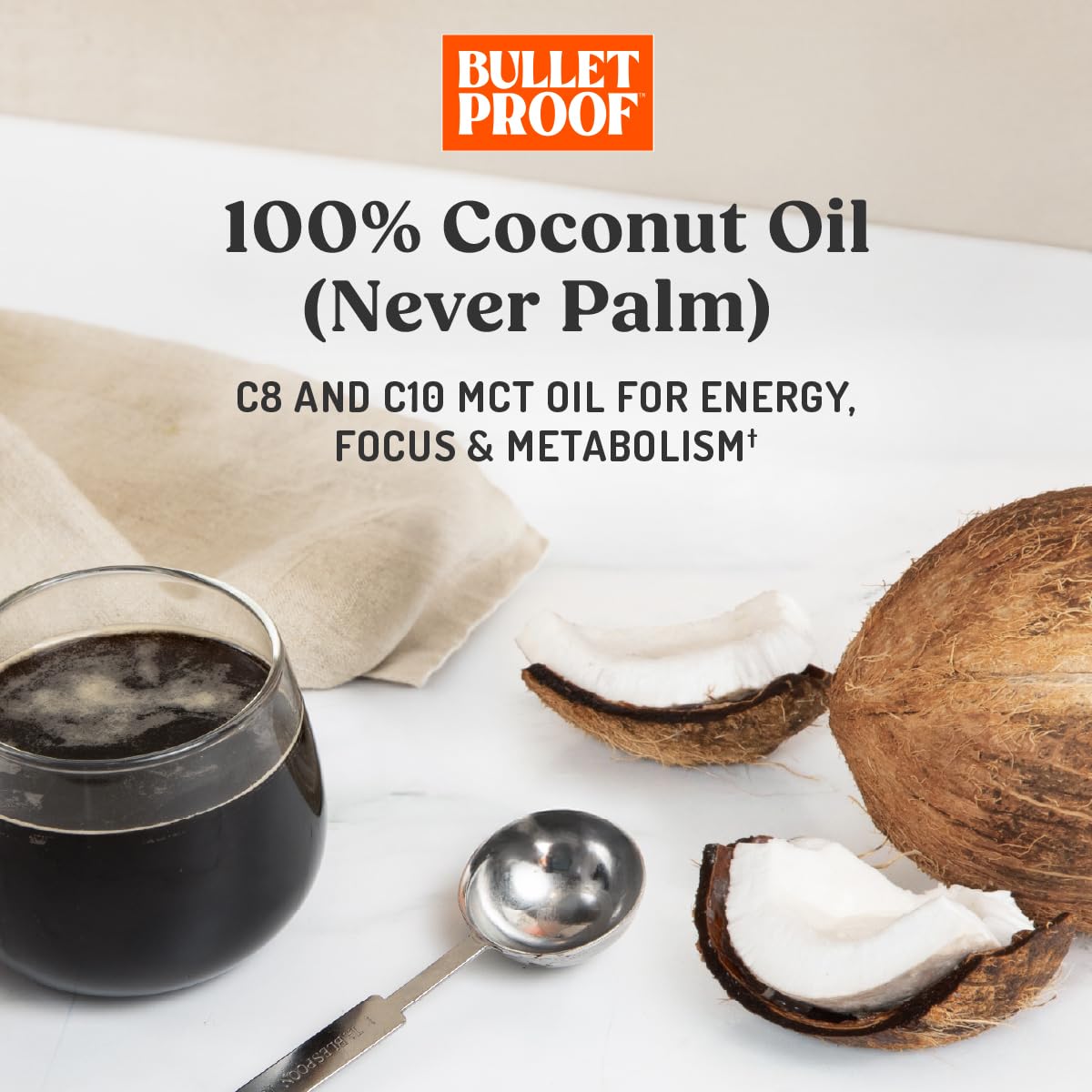Bulletproof MCT Oil C8 & C10 – Unflavored, Non-GMO

