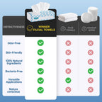 Winner Soft Face Towels - Unscented Pure Cotton Towelettes

