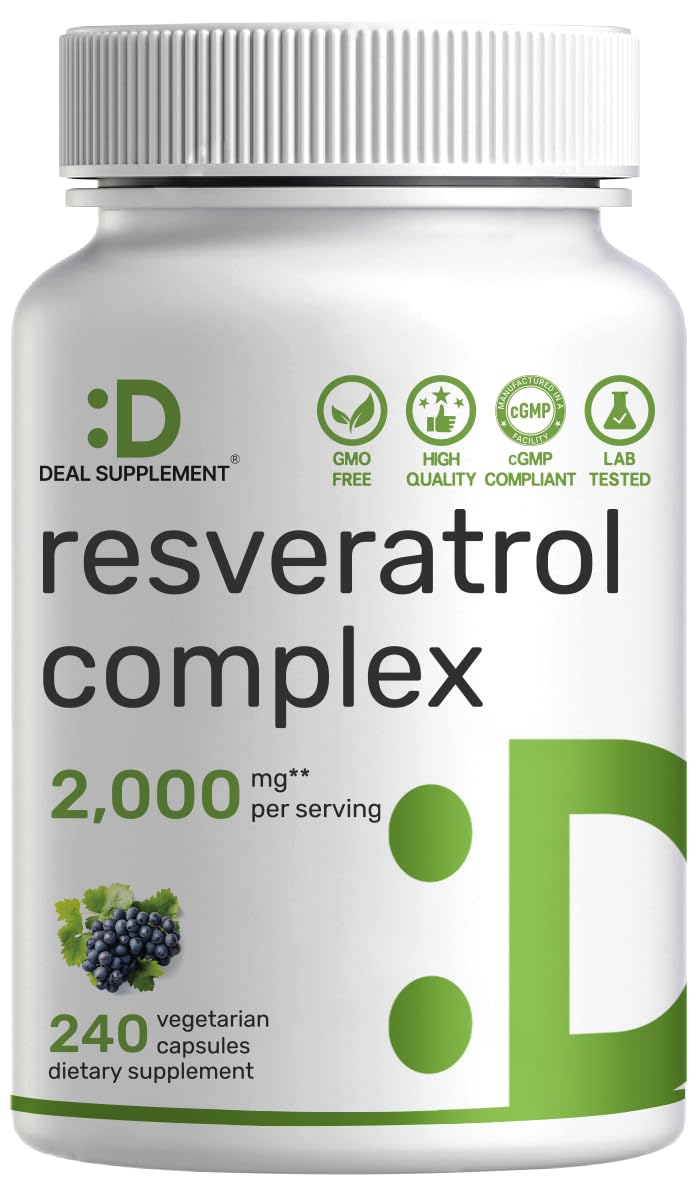 Resveratrol Complex Supplement by Deal Supplement | Non-GMO

