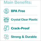 GUSTO Disposable Clear Cups with Flat Lids

