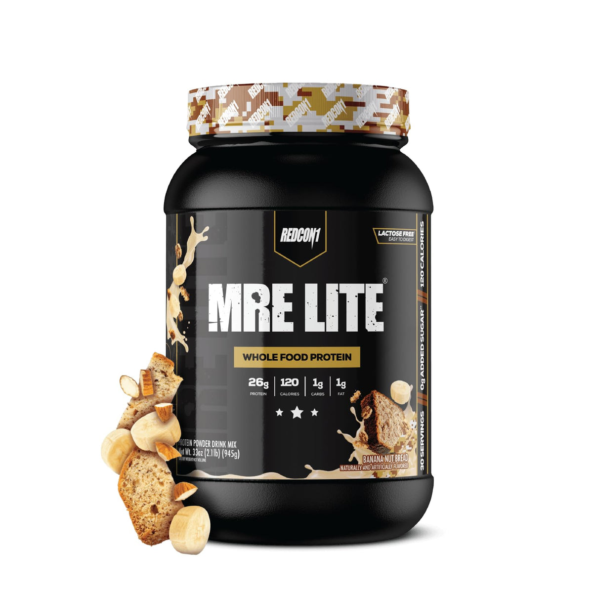 REDCON1 MRE LITE Whole Food Protein Powder - Lactose Free & Sugar Free