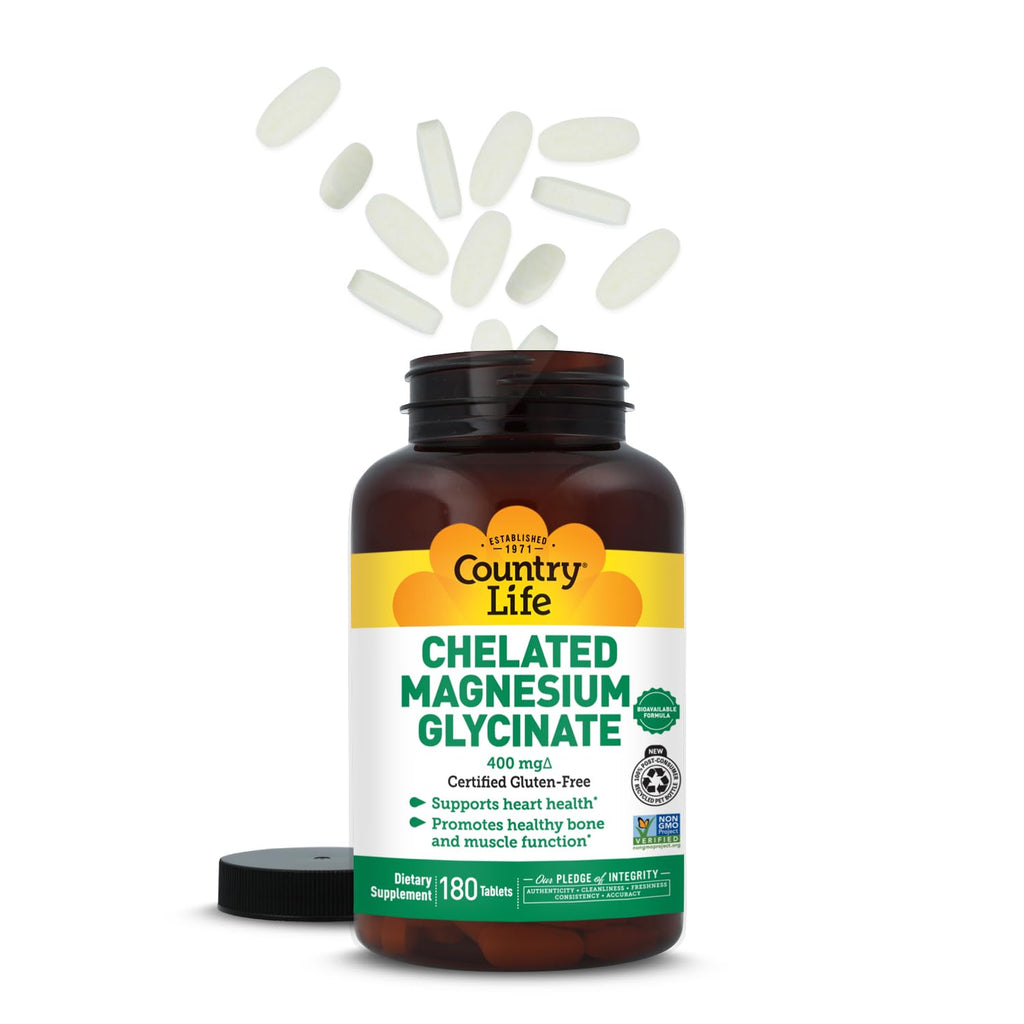 Country Life Chelated Magnesium Glycinate 400 mg

