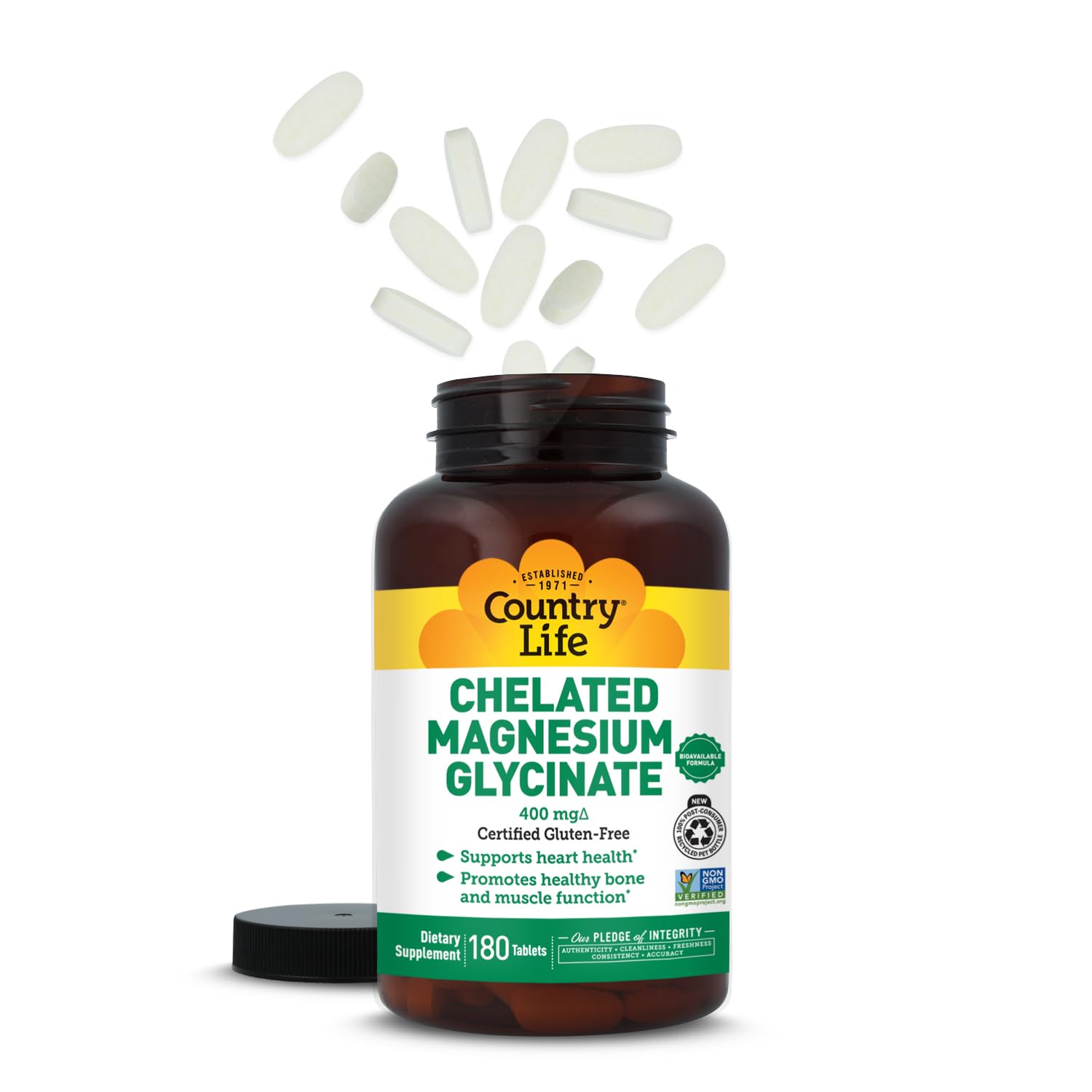 Country Life Chelated Magnesium Glycinate 400 mg

