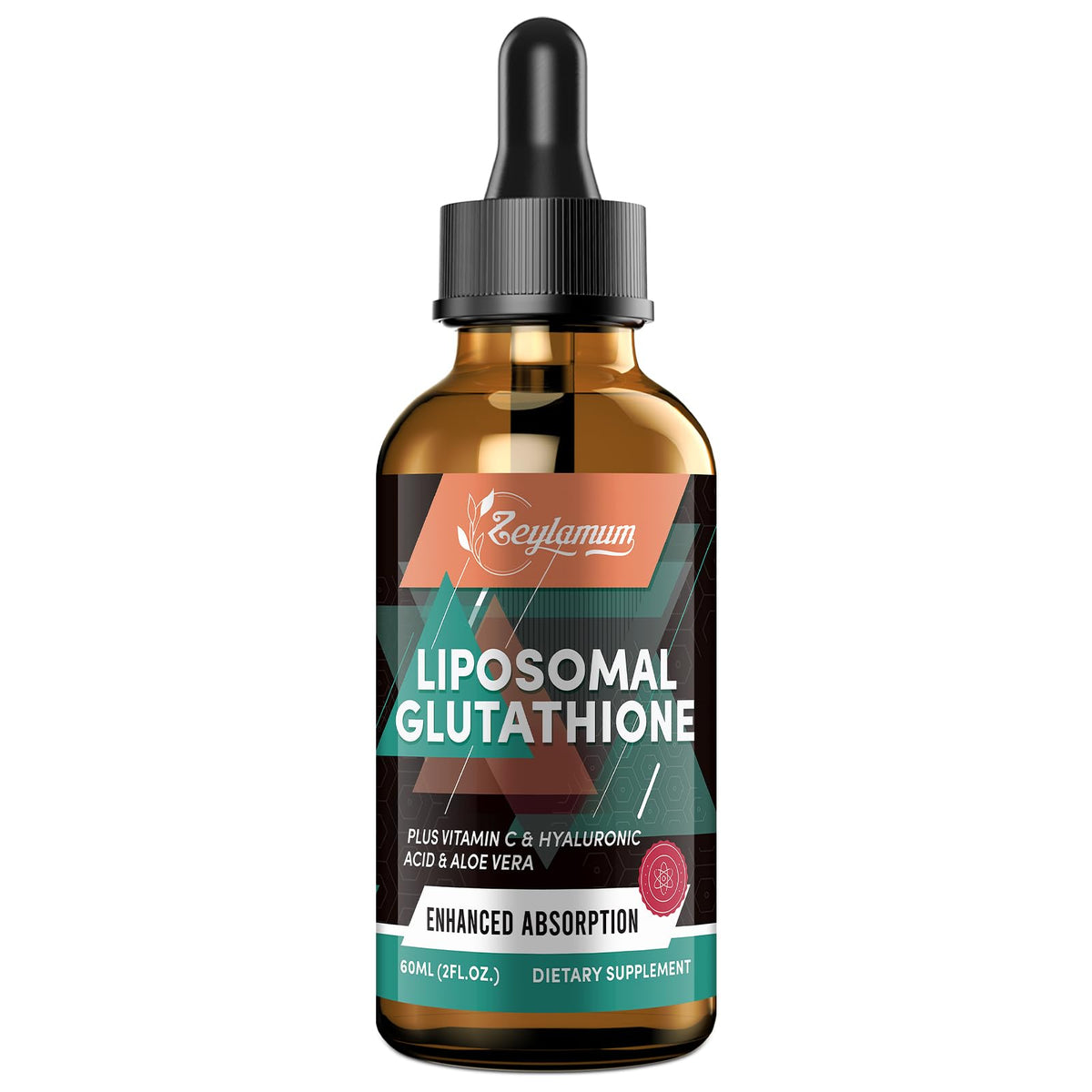 Zeylamum Liposomal Glutathione Drops 2000mg with Vitamin C & Hyaluronic Acid