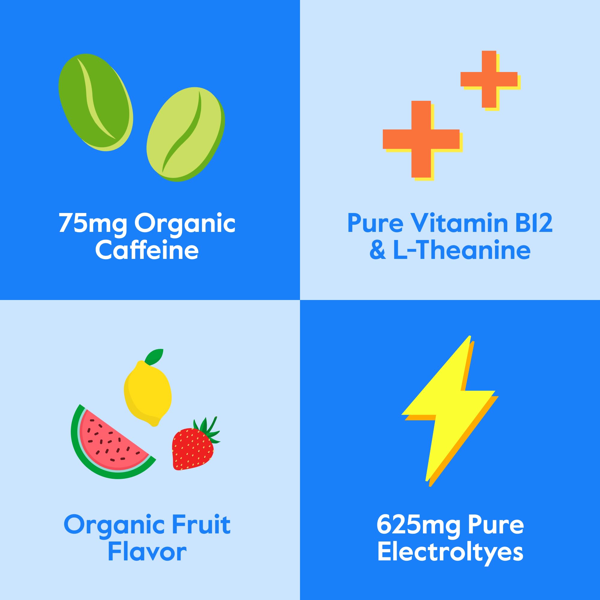 Nectar Organic Caffeine Energy Booster Powder with B12

