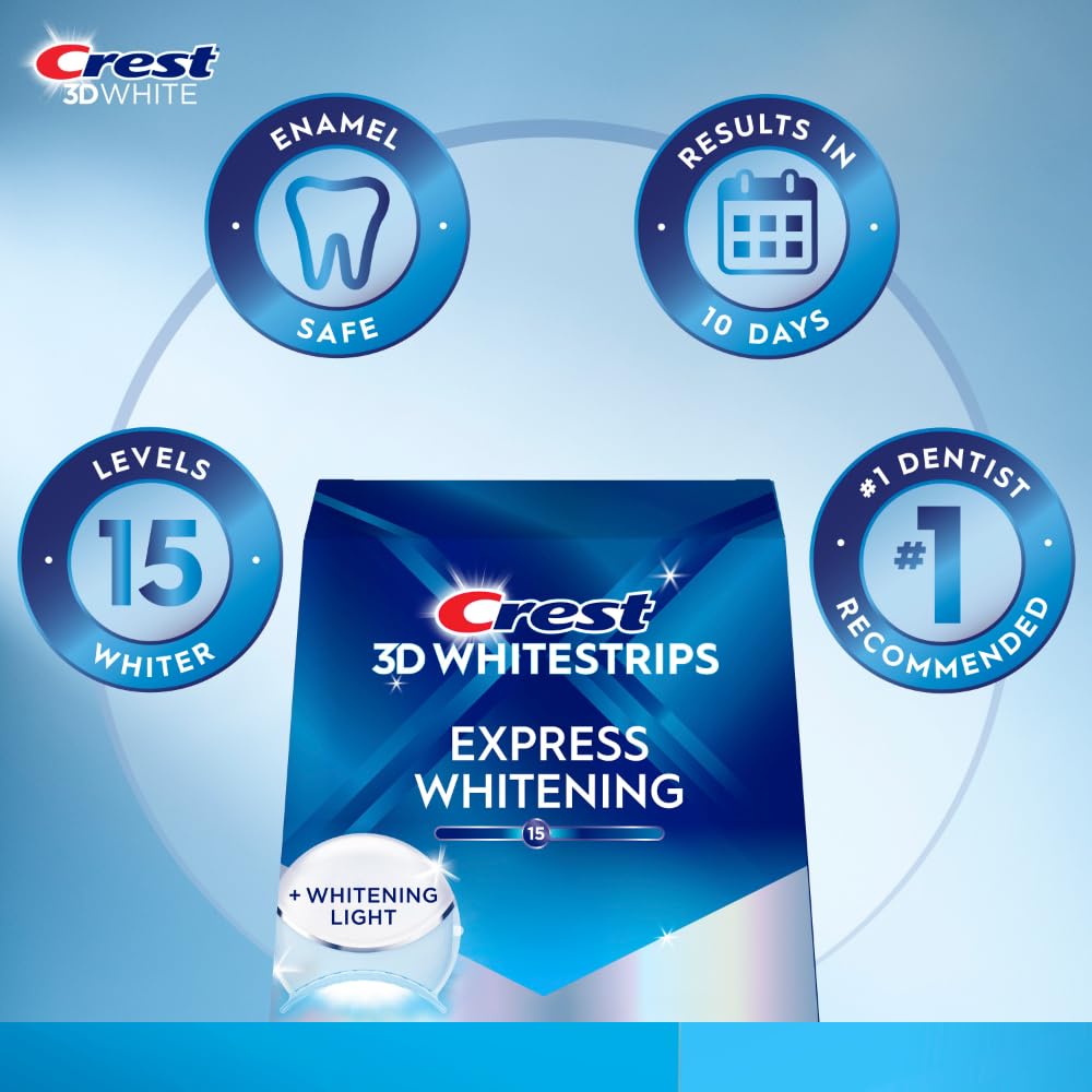 Crest 3D Teeth Whitening Kit | Enamel-Safe Whitening

