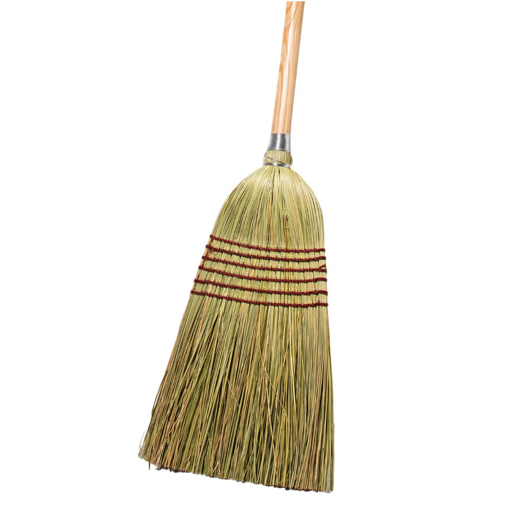 Corn Broom with Wood Handle Heavy Duty Indoor Outdoor

