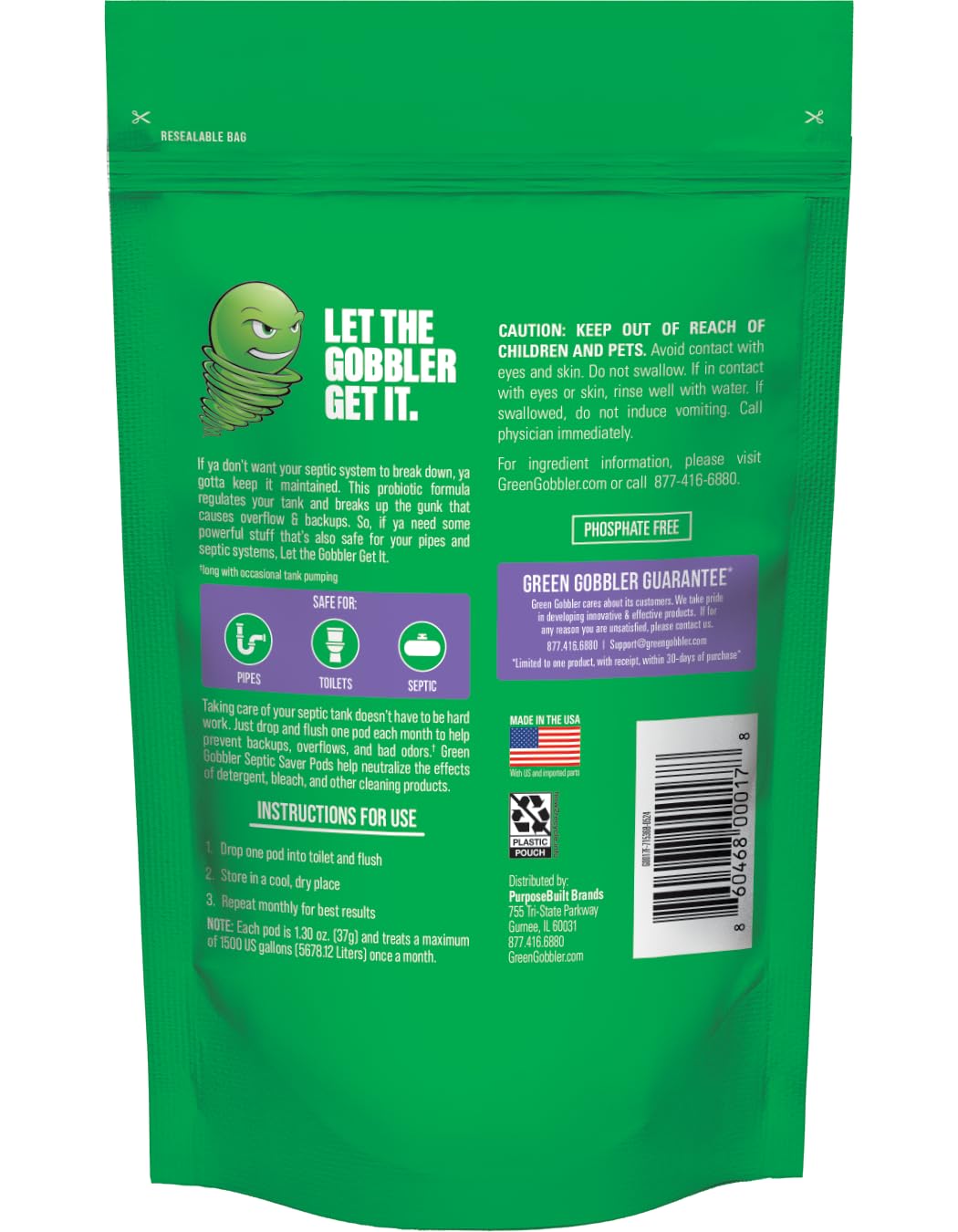 Septic Tank Treatment by Green Gobbler with Probiotics


