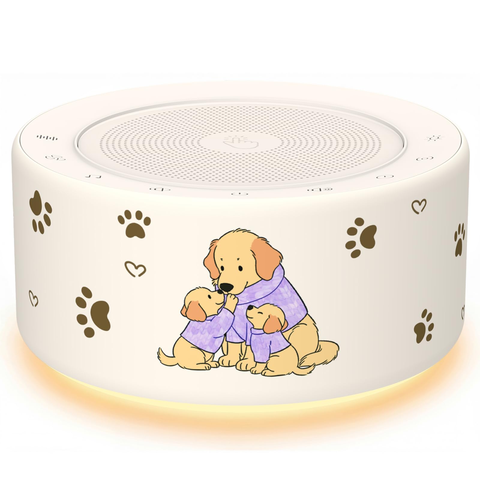 Kipcush Noise Machine for Sleep & Focus, 30 Sounds, Night Light, Memory Function
