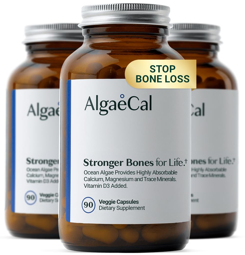 ALGAECAL Plant Based Calcium Supplement with Vitamin D3 1000 IU - 13 Minerals