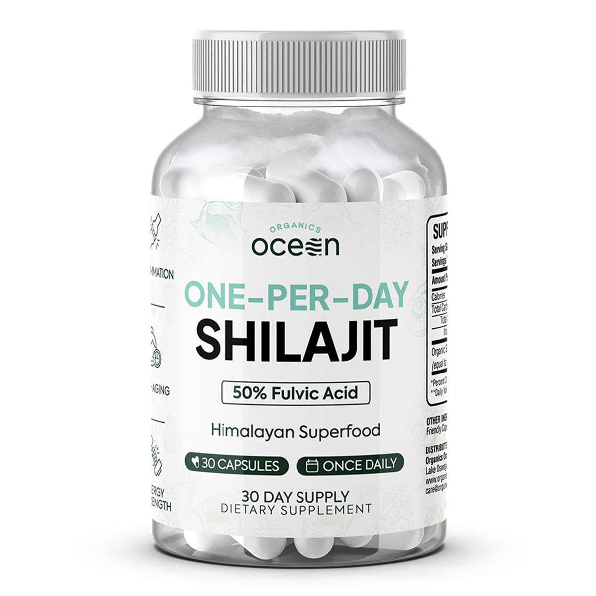 Organics Ocean Shilajit Supplement - Himalayan Fulvic Mineral Complex