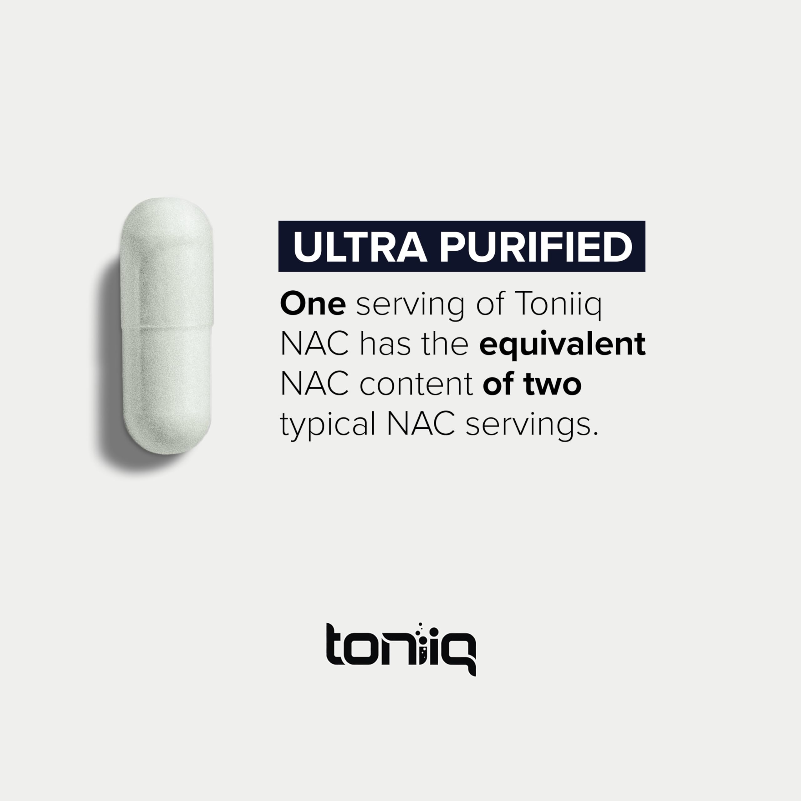 Toniiq NAC Supplement 1300mg | 98% Purity

