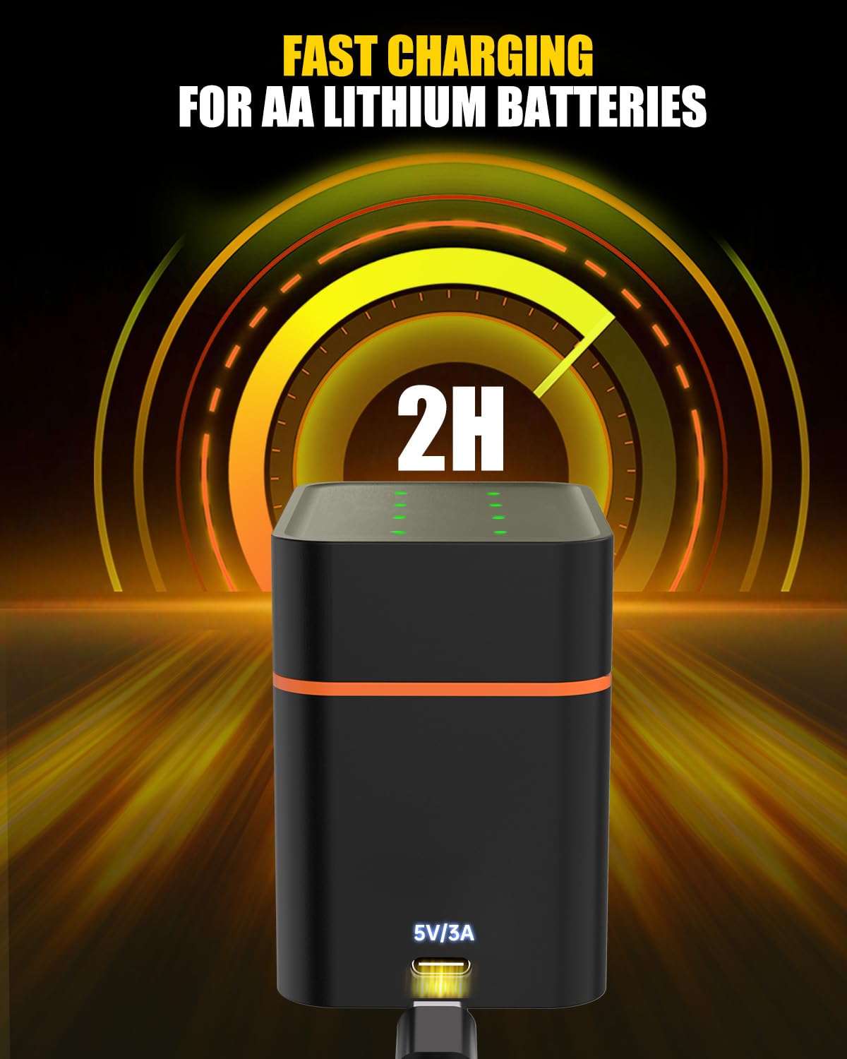 RayHom AA Battery Charger Kit with Rechargeable Batteries

