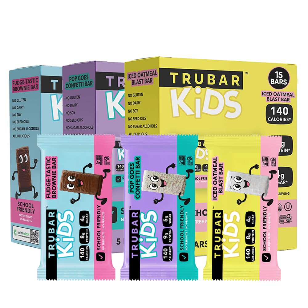 TRUBAR Kids Protein Bars – Plant-Based Gluten Free Snack

