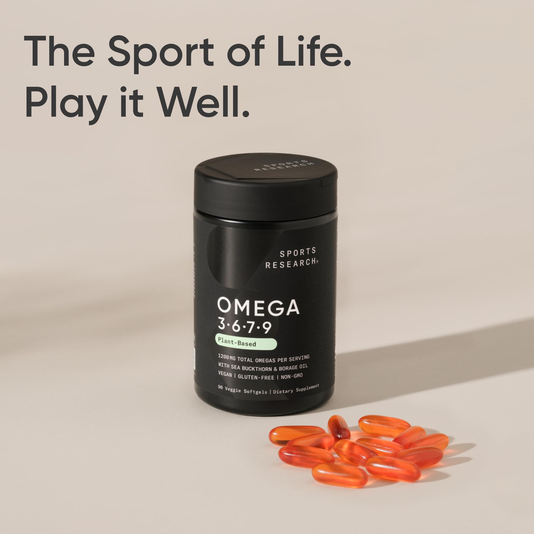 Sports Research Vegan Omega Fatty Acids Softgels

