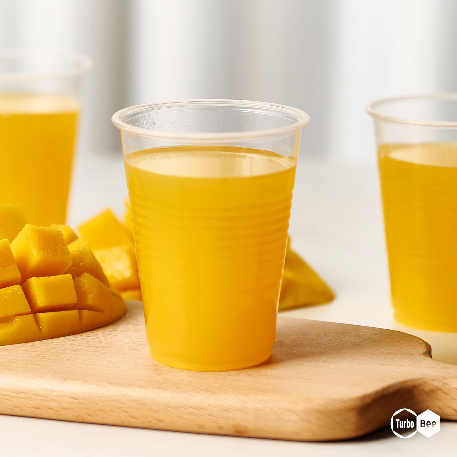 Turbo Bee Disposable Plastic Cups -Heat-Resistant, Food Safe

