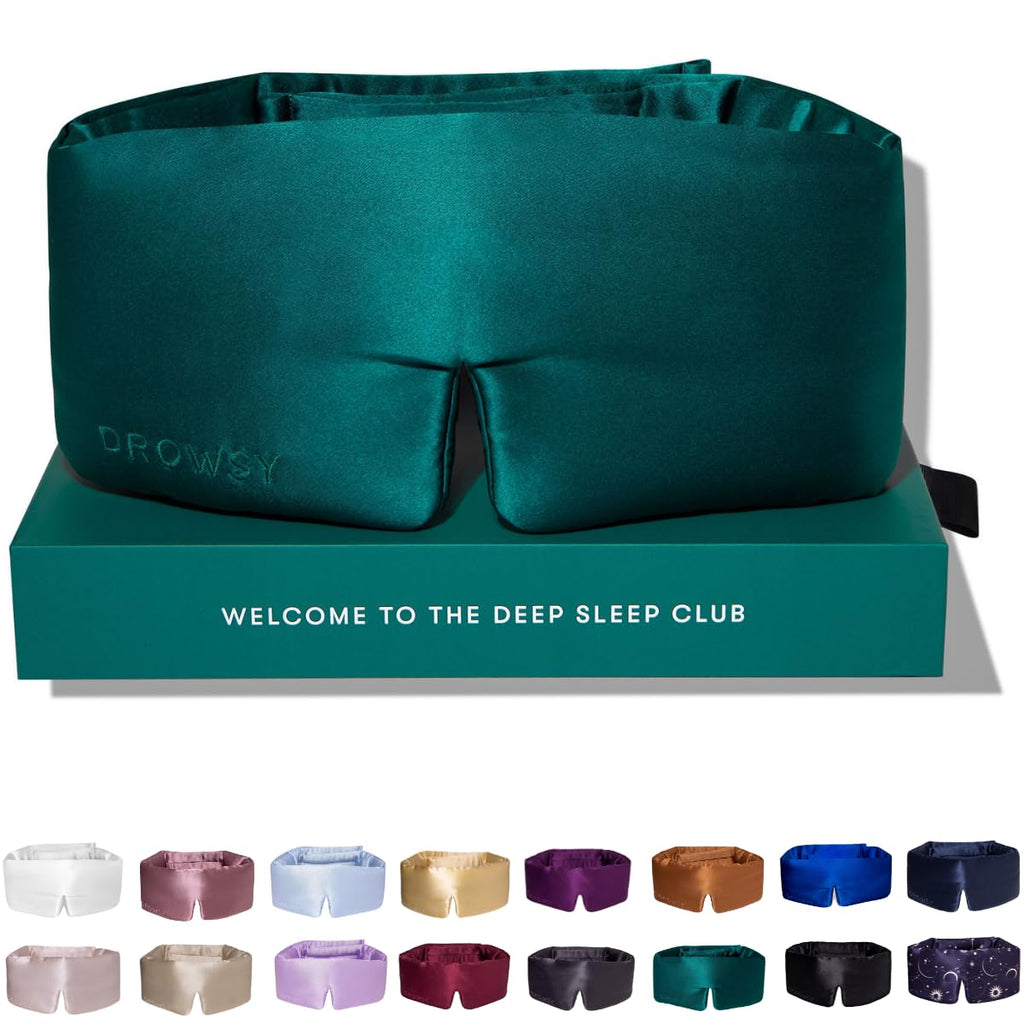 DROWSY Silk Sleep Mask - Face-hugging, padded cocoon in pure Mulberry silk